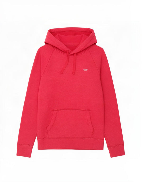 Hollister Damen Kapuzenpullover UK 14 Mittelrosa Baumwolle
