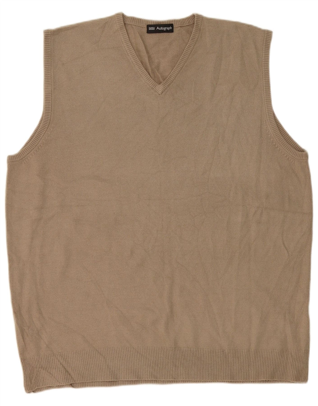 Marks & Spencer Herren Weste Tank Top Large Beige Acryl