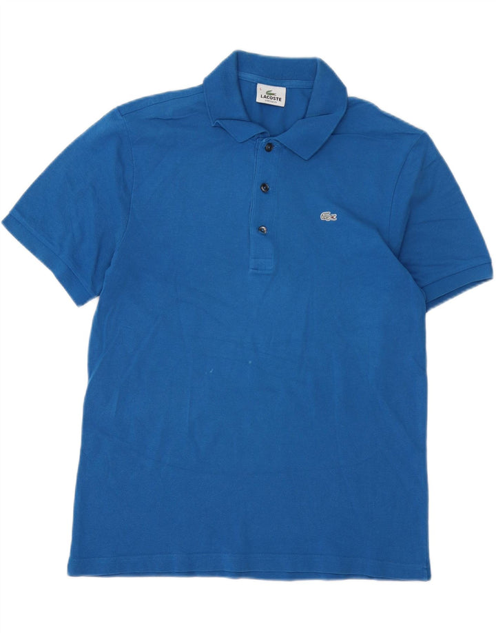 LACOSTE Herren-Poloshirt, Größe 5, große blaue Baumwolle