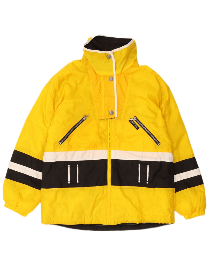 Uncle Sam Damen Übergroße wattierte Jacke, UK 10, Klein, Gelb, Farbblock