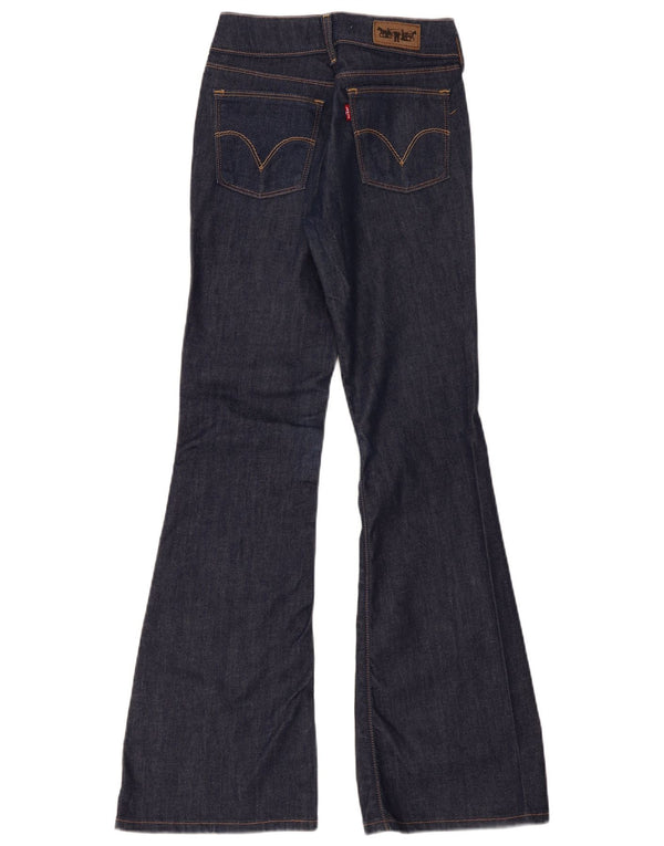 Levi's Damen 479 Booty Flared Jeans W27 L34 Marineblaue Baumwolle