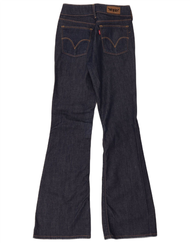 Levi's Damen 479 Booty Flared Jeans W27 L34 Marineblaue Baumwolle