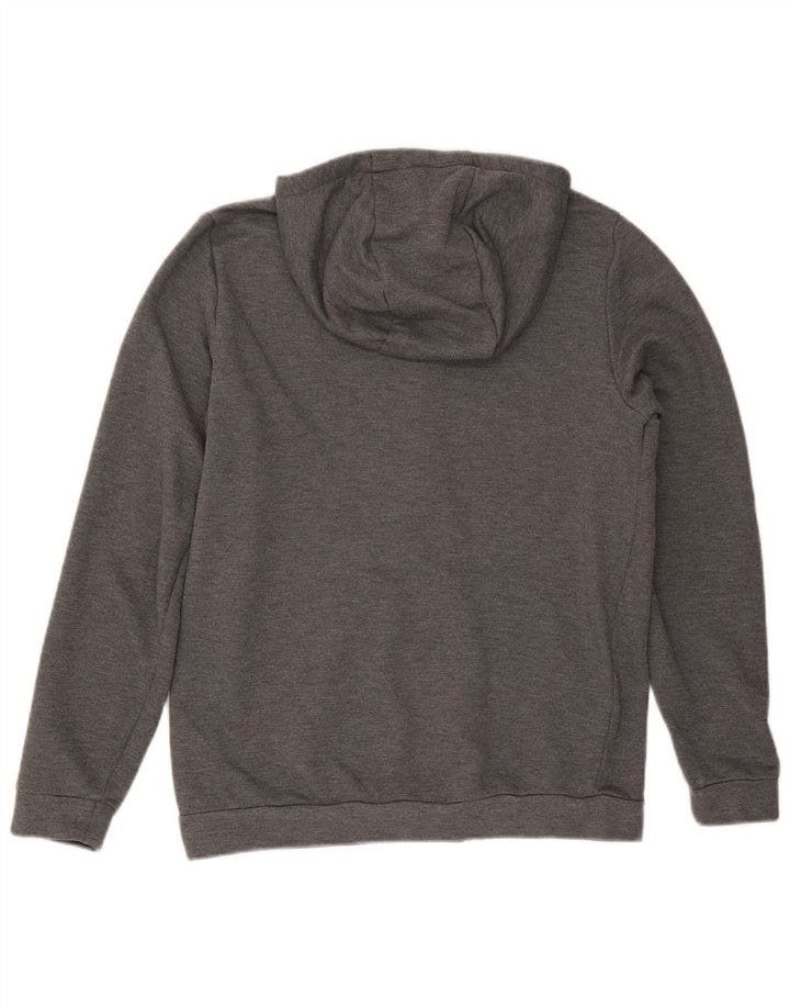 Nike Herren Dri Fit Standard Fit Zip Hoodie Pullover Mittelgraues Polyester