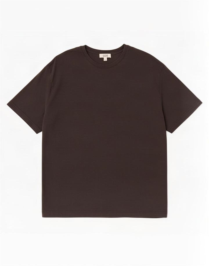 Cos Herren T-Shirt Top Large Schwarz Baumwolle