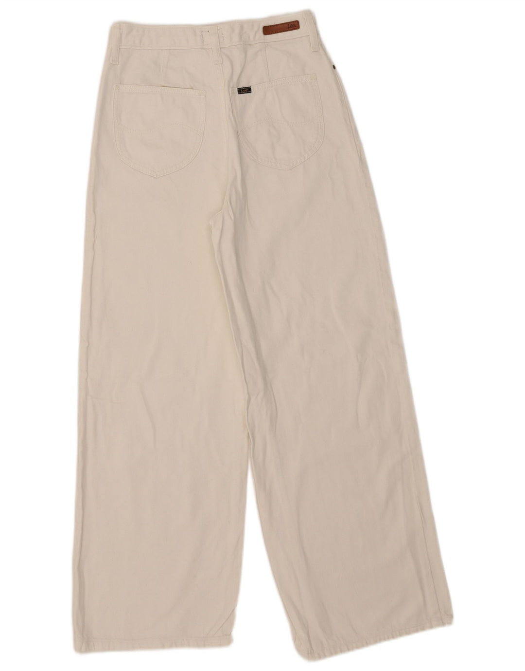LEE Damen Stella Wide Leg Jeans W27 L27 Weiße Baumwolle