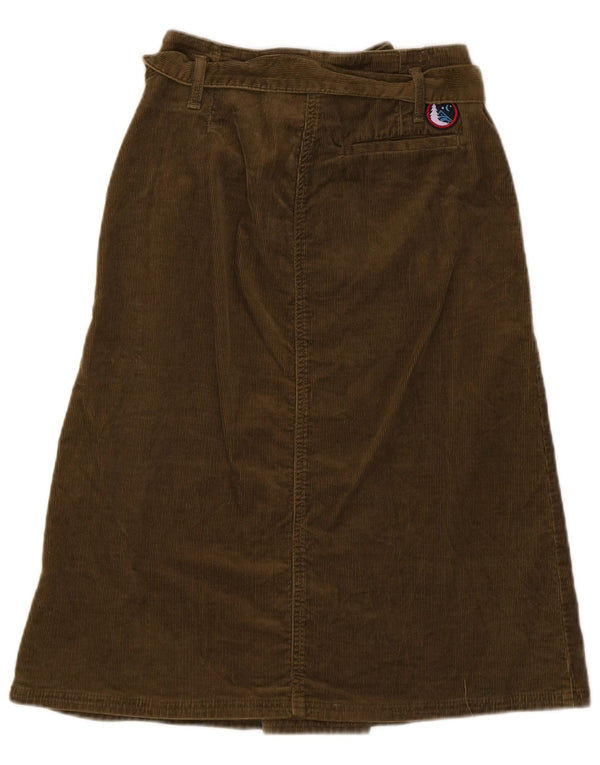 Tommy Hilfiger Damen Cordrock US 4 Small W25 Khaki Baumwolle