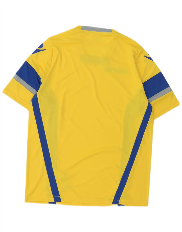 Macron Herren Grafik-T-Shirt-Oberteil Mittelgelbes Colourblock-Polyester