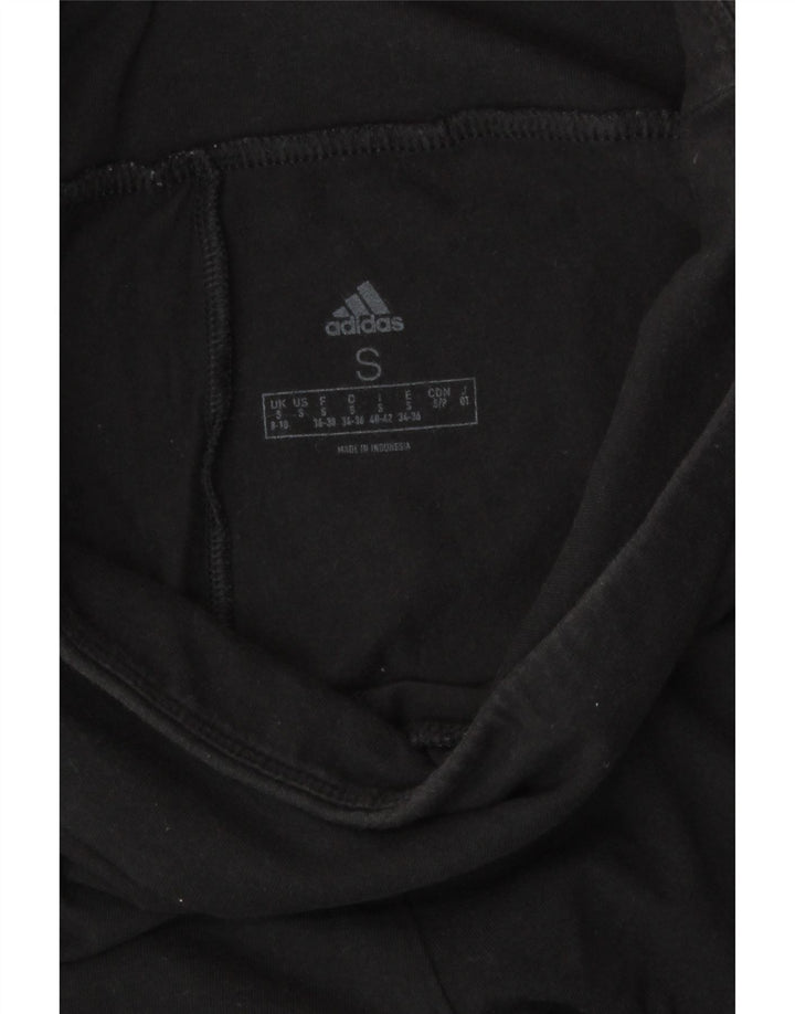 Adidas Damen Graphic Leggings UK 8/10 Small Schwarz Baumwolle