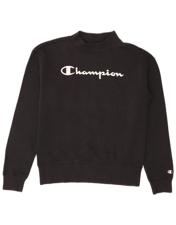 CHAMPION Jungen-Sweatshirt mit Grafik, 15–16 Jahre, 2XL, schwarze Baumwolle