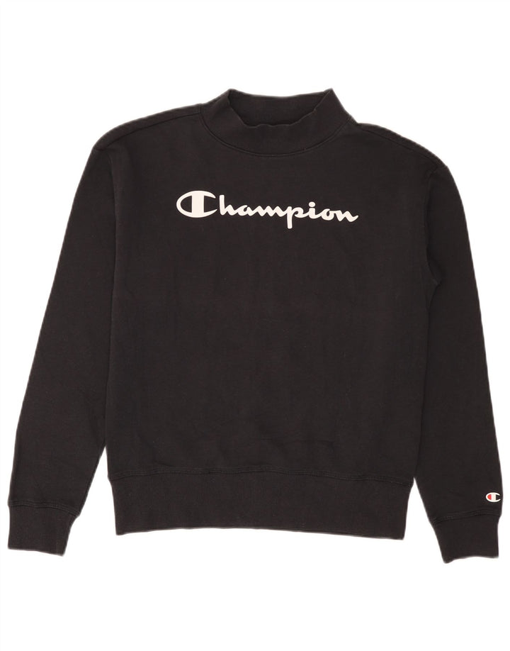 CHAMPION Jungen-Sweatshirt mit Grafik, 15–16 Jahre, 2XL, schwarze Baumwolle