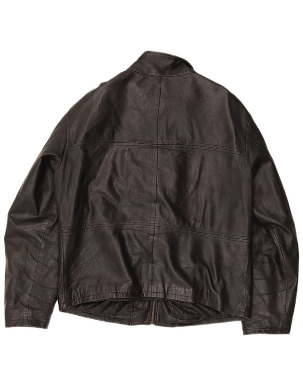 Vintage Herren Lederjacke UK 38 Medium Schwarz