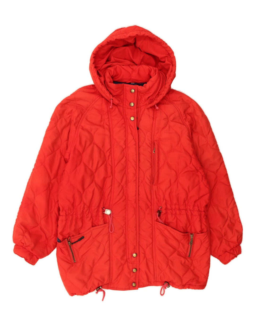 GLOBE TROTTER Womens Hooded Windbreaker Coat UK 18 XL Red Polyester Vintage Globe Trotter and Second-Hand Globe Trotter from Messina Hembry 