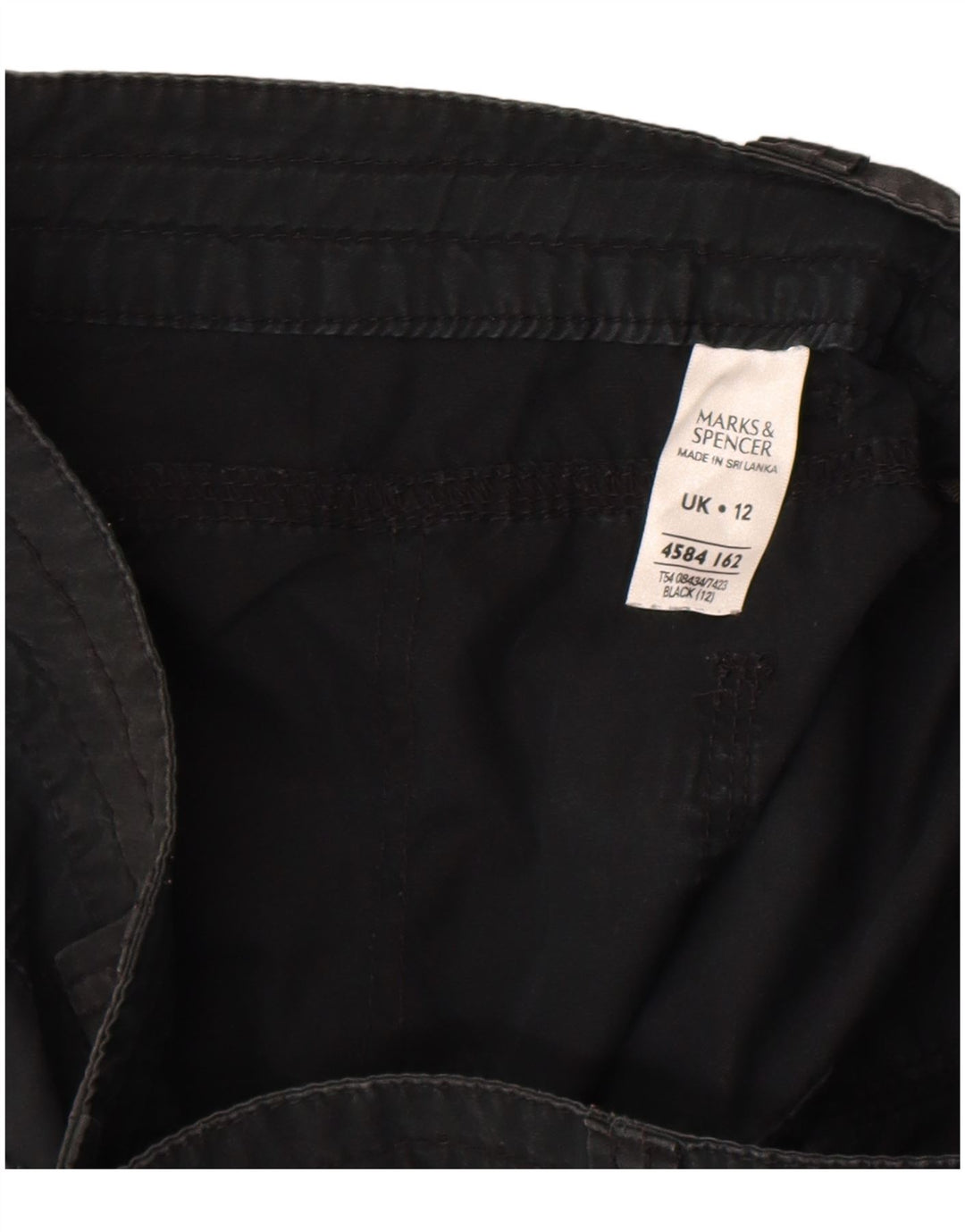Marks & Spencer Damen Freizeitshorts UK 12 Medium W31 Schwarze Baumwolle