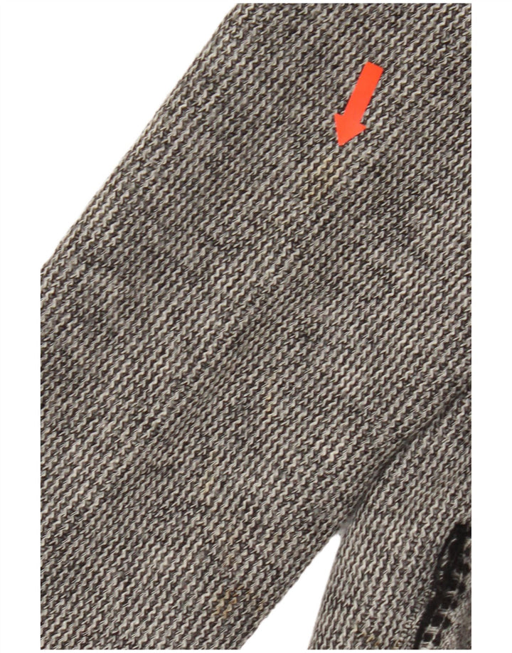 Luisa Spagnoli Damen 2-Knopf-Blazerjacke UK 14 Große graue Schurwolle