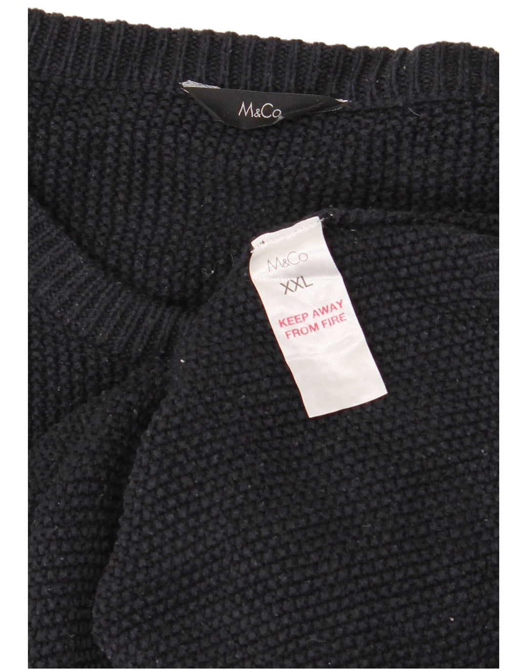 M&Co Herren-Pullover mit Rundhalsausschnitt, 2XL, Marineblau, Acryl