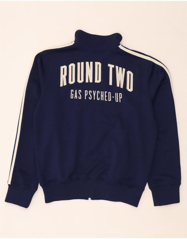 Gas Mens Graphic Trainingsanzug Top Jacke XL Marineblau Polyester