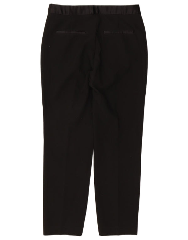 Zara Damen-Chinohose mit hoher Taille, schmal zulaufend, Größe M, W28, L27, Schwarz