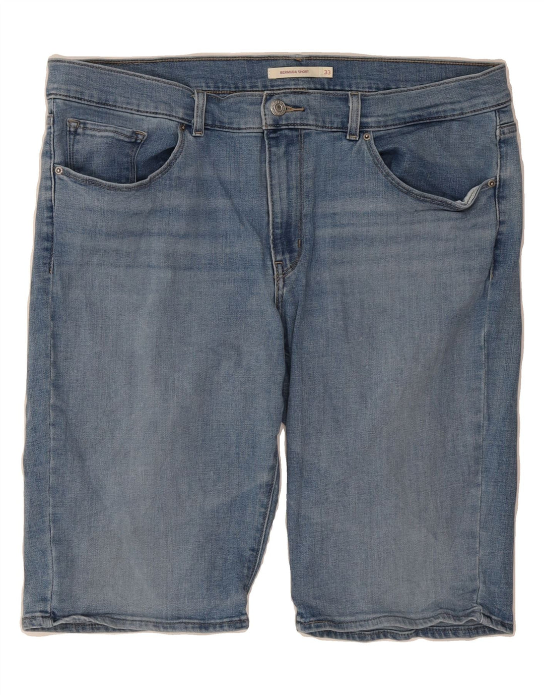 LEVI'S Mens Bermuda Denim Bermuda Shorts W33 Medium Blue Cotton Vintage Levi's and Second-Hand Levi's from Messina Hembry 