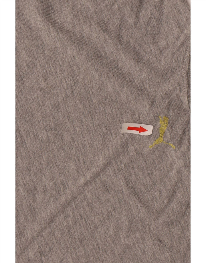 Puma Grafik-T-Shirt für Jungen, 9–10 Jahre, mittelgraue Baumwolle