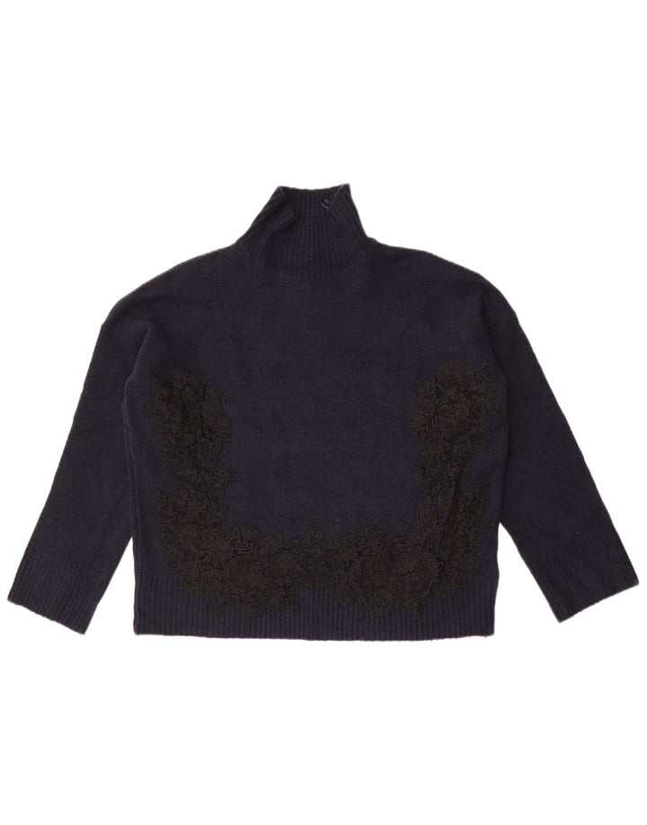 Marks & Spencer Damen-Pullover mit Rollkragen, Gr. 14, mittleres Marineblau