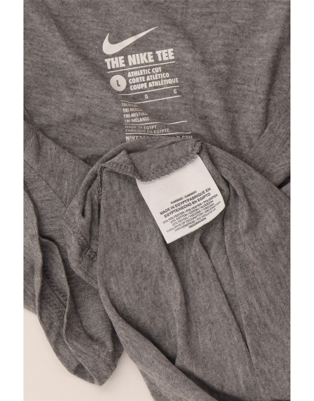 NIKE Damen Athletic Cut Graphic T-Shirt Top UK 14 Large Grau Polyester