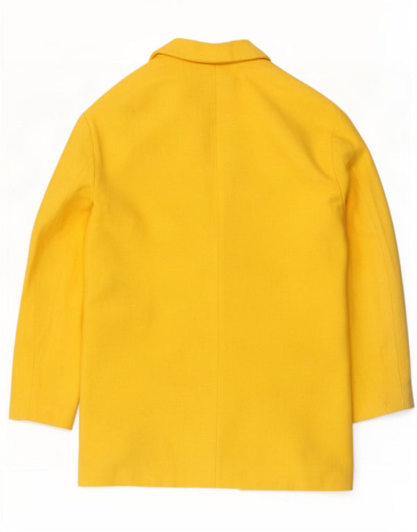Zara Womens Loose Fit Overcoat UK 14 Mittelgelbe Baumwolle
