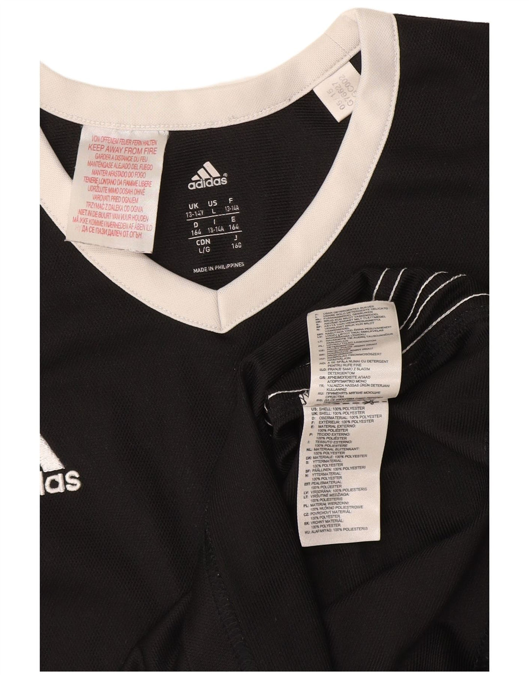 Adidas Mädchen Weste Top 13-14 Jahre Schwarzes Polyester