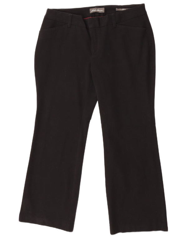 Eddie Bauer Damen Petite Curvy Freizeithose US 14 XL W34 L29 Schwarz