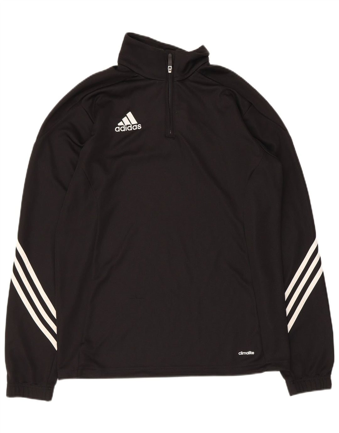 Adidas Herren Climalite Zip Neck Pullover Trainingsanzug Top Medium Schwarz