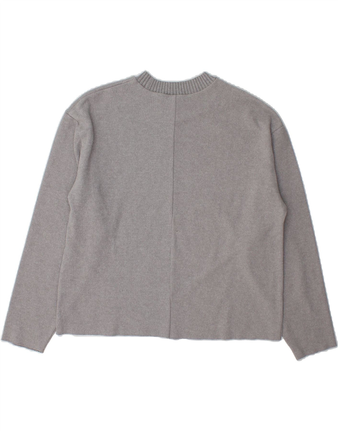 ZARA Womens Crew Neck Jumper Sweater UK 14 Medium Grey Vintage Zara and Second-Hand Zara from Messina Hembry 