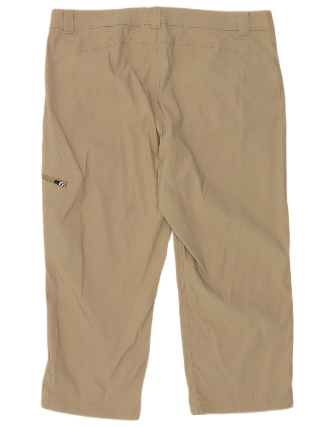 Eddie Bauer Damen Cargo-Caprihose US 12 Large W34 L20 Beige Nylon