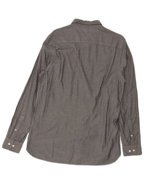 Tommy Hilfiger Mens Slim Fit Shirt XL Grey Cotton