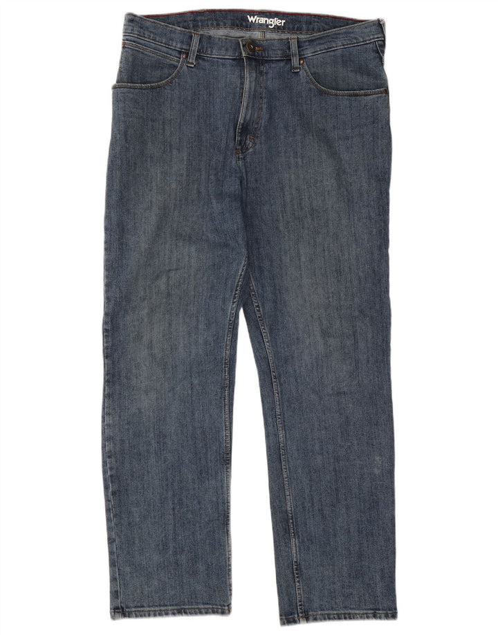 Wrangler Herren Straight Jeans W36 L30 Blaue Baumwolle