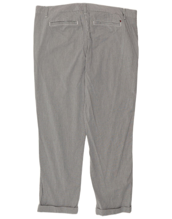 Tommy Hilfiger Damen-Hose, kurz geschnitten, US 14, XL, B38, L26, grau gestreift