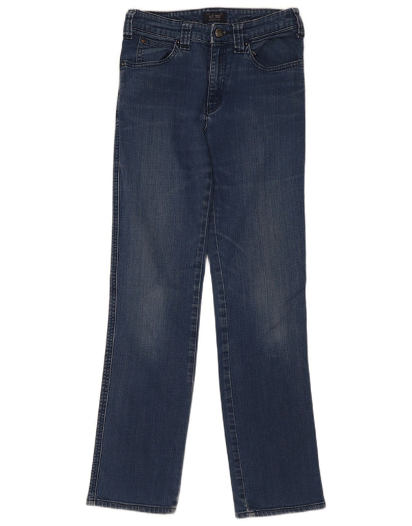 Armani Damen Straight Jeans W27 L27 Blau