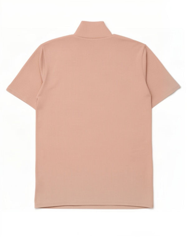 Zara Damen-T-Shirt mit Reißverschluss am Hals, UK 16, Größe L, rosa, Polyester