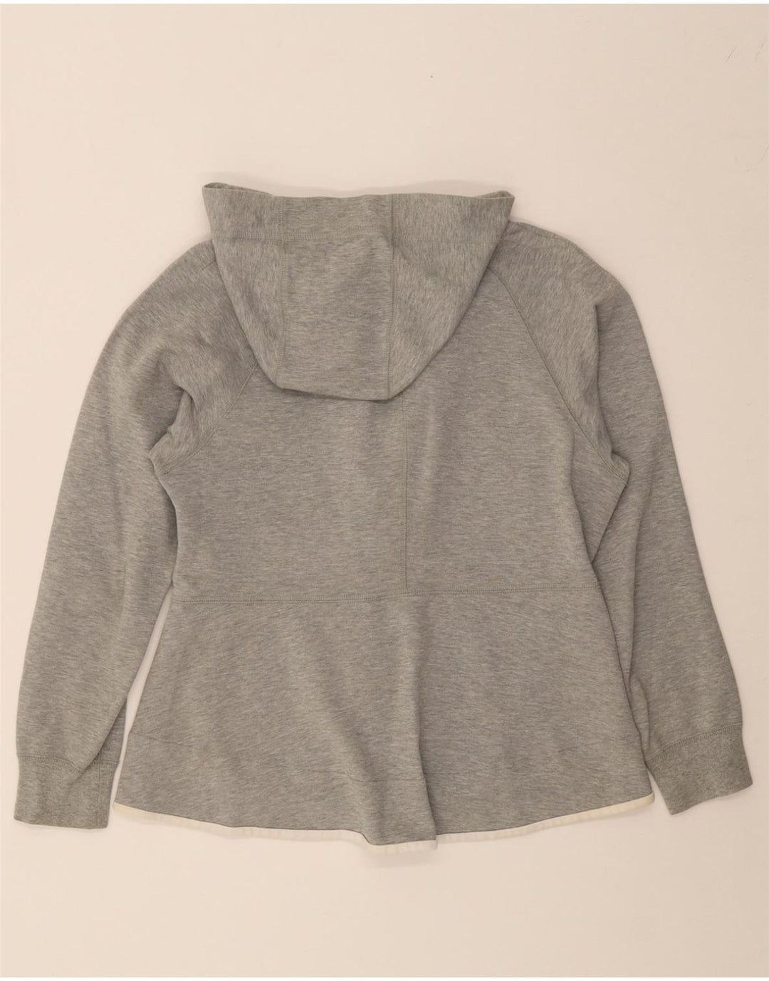 NIKE Womens Zip Hoodie Sweater UK 14 Medium Grey Cotton Vintage Nike and Second-Hand Nike from Messina Hembry 