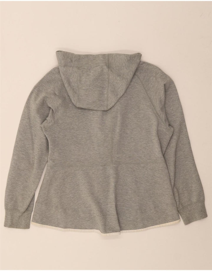 NIKE Womens Zip Hoodie Sweater UK 14 Medium Grey Cotton Vintage Nike and Second-Hand Nike from Messina Hembry 