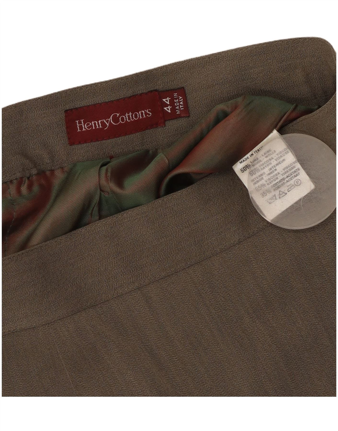 HENRY COTTON Damen Bleistiftrock IT 44 Medium W28 Graue Wolle