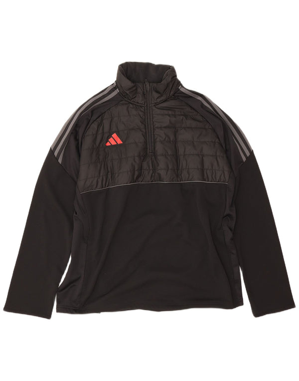 Adidas Herren Aeroready Zip Neck Trainingsanzug Top Jacke XL Schwarz Polyester