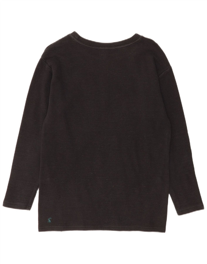 Joules Damen Top Langarm UK 10 Small Schwarz Baumwolle