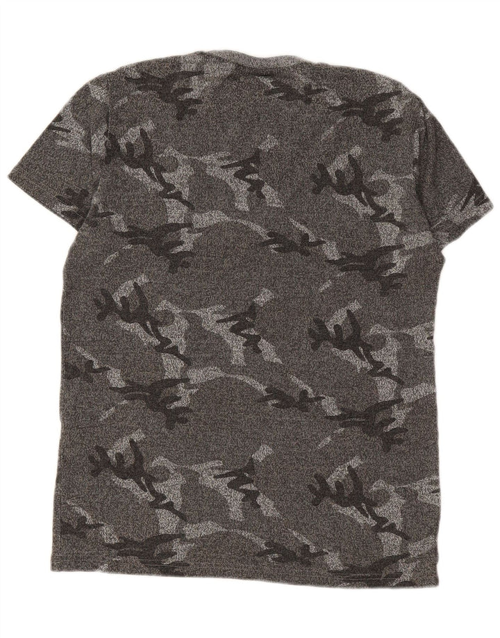 SUPERDRY Herren-T-Shirt mit Grafik, Größe S, Grau, Camouflage-Baumwolle