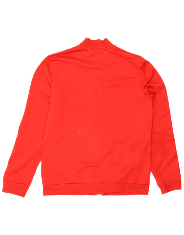 Adidas Damen Primegreen Trainingsanzug Top Jacke UK 12/14 Mittelrotes Polyester