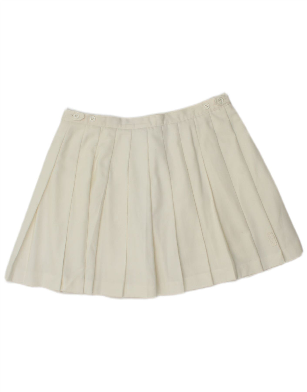 Elho Damen Plissee-Minirock IT 44 Medium W30 Weiß Polyester