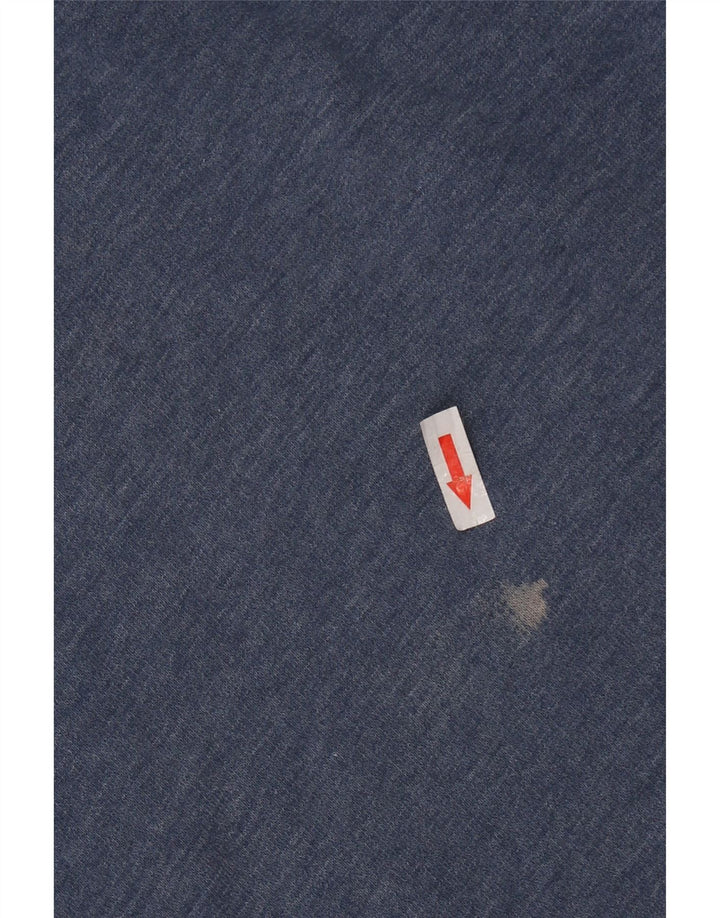 WEIRD FISH Herren-Sweatshirt mit grafischem Knopfkragen, Größe S, Marineblau