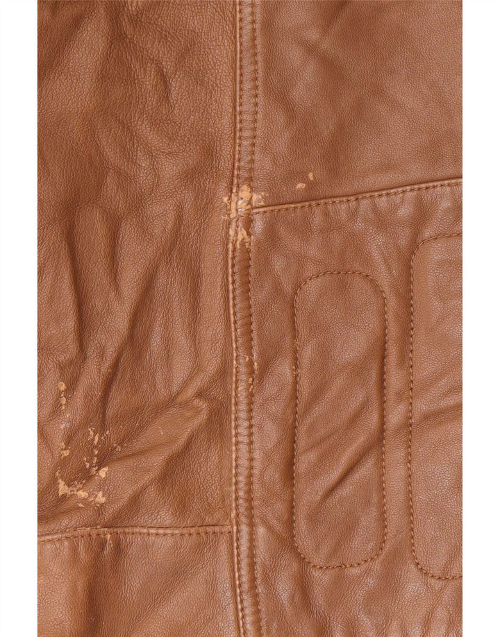Hugo Boss Herren Leder Bikerjacke UK 36 Small Braun
