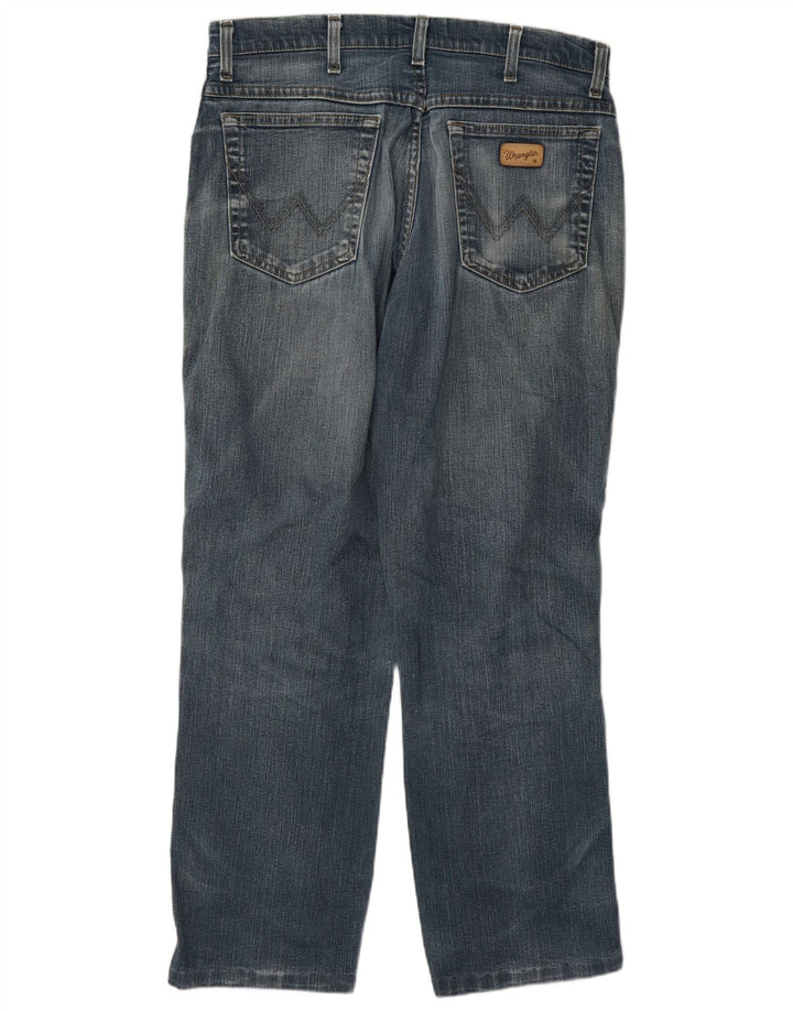 Wrangler Herren Texas Stretch Straight Jeans W33 L30 Blaue Baumwolle