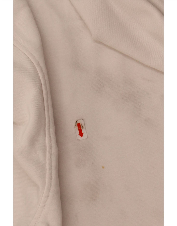 CHAMPION Mens Graphic Hoodie Jumper XL Off White