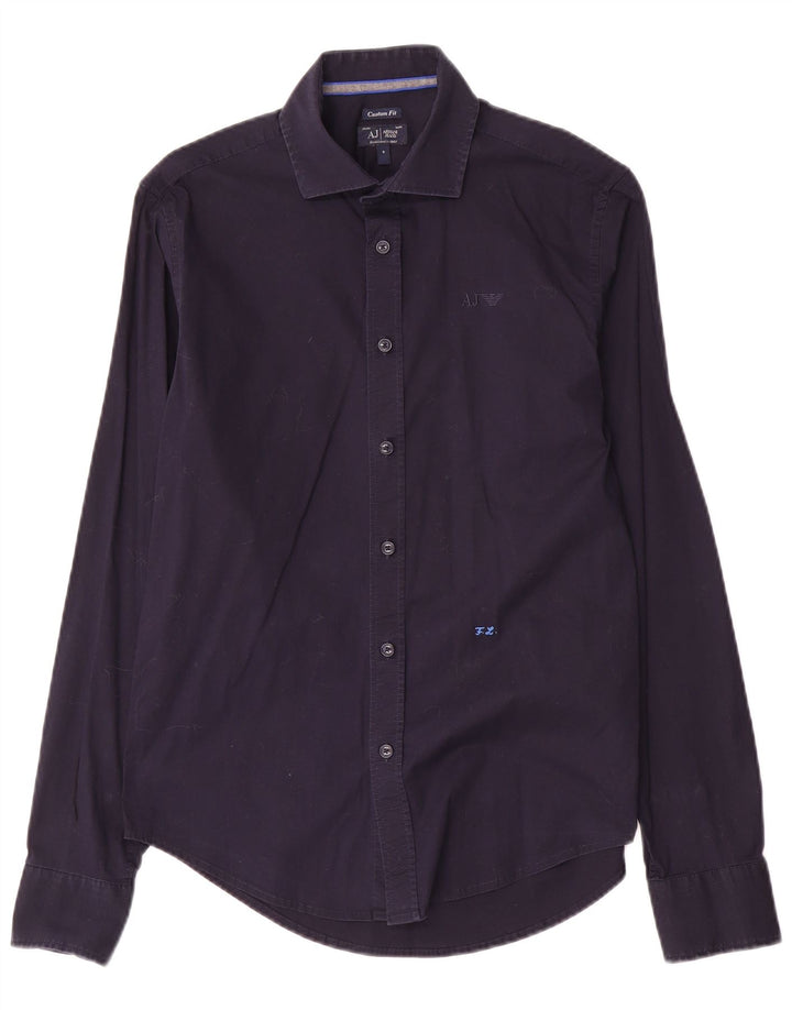 Armani Jeans Herren-Hemd mit individueller Passform, Größe S, Marineblau, Baumwolle