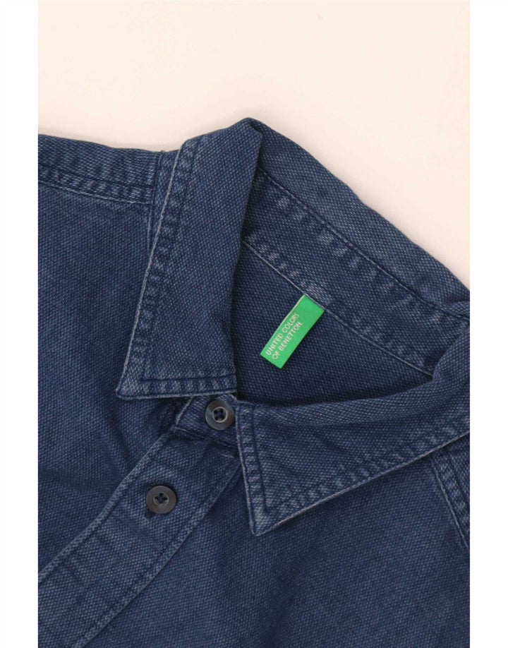 Benetton Herrenhemd Small Marineblau